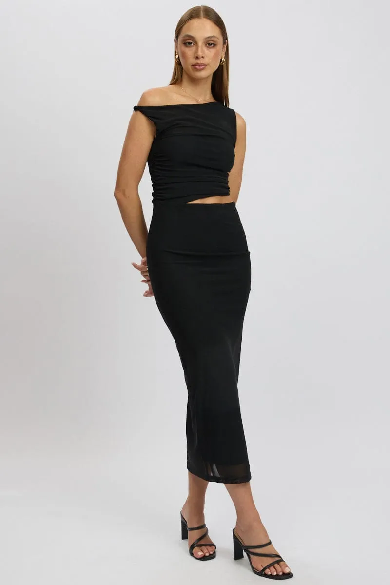 Black Bodycon Dress Maxi Mesh sold by Ally Fashion product image thumbnail 3