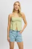 Green Cami Top Open Front Textured sold by Ally Fashion