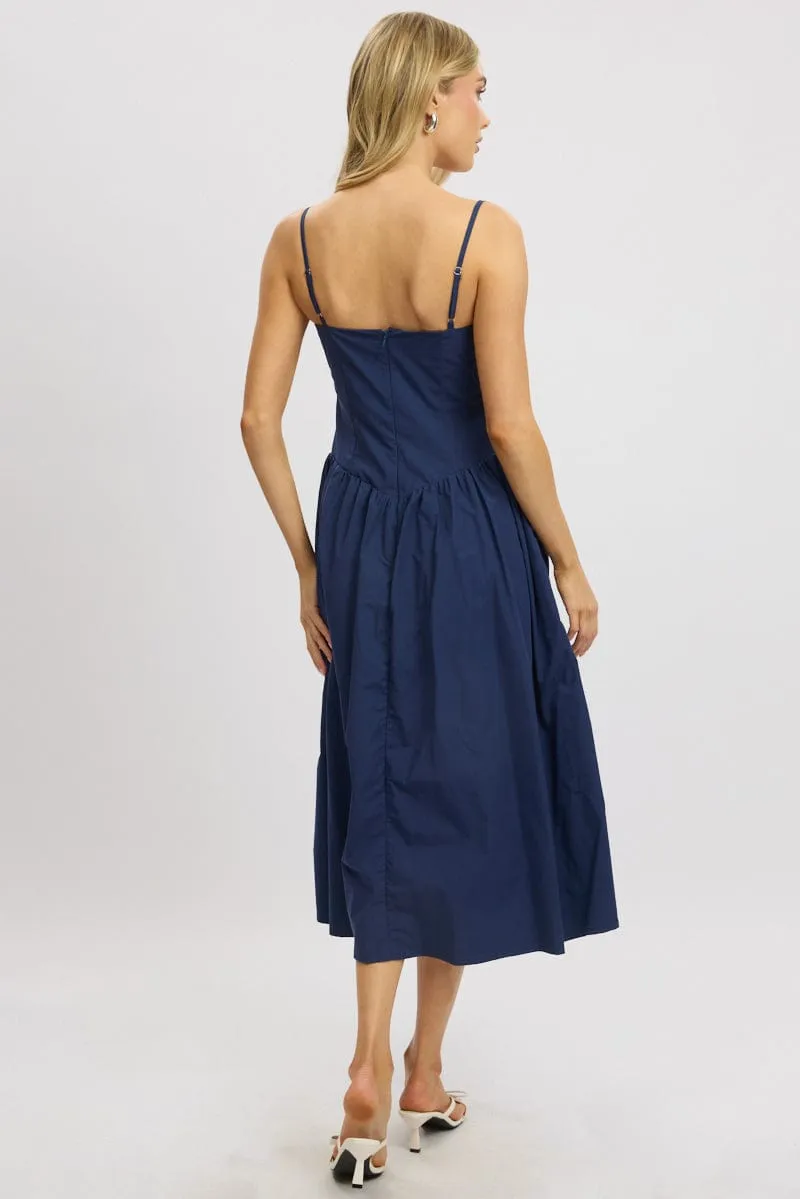 Blue Midi Dress Corset Bust sold by Ally Fashion product image thumbnail 5