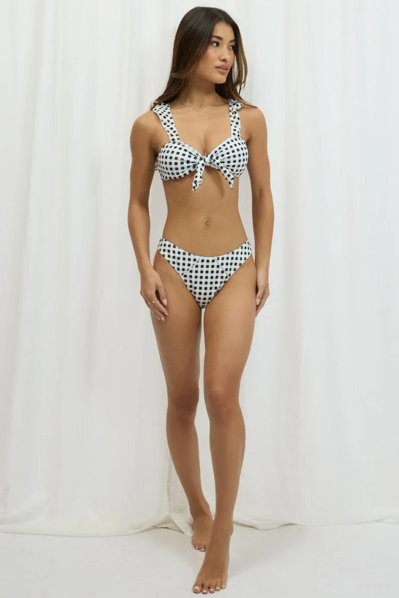 Black Check Check Print Bikini Set sold by Ally Fashion product image thumbnail 2