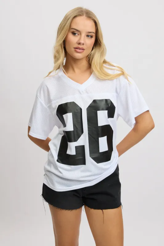 White Sport Tee Short Sleeve sold by Ally Fashion