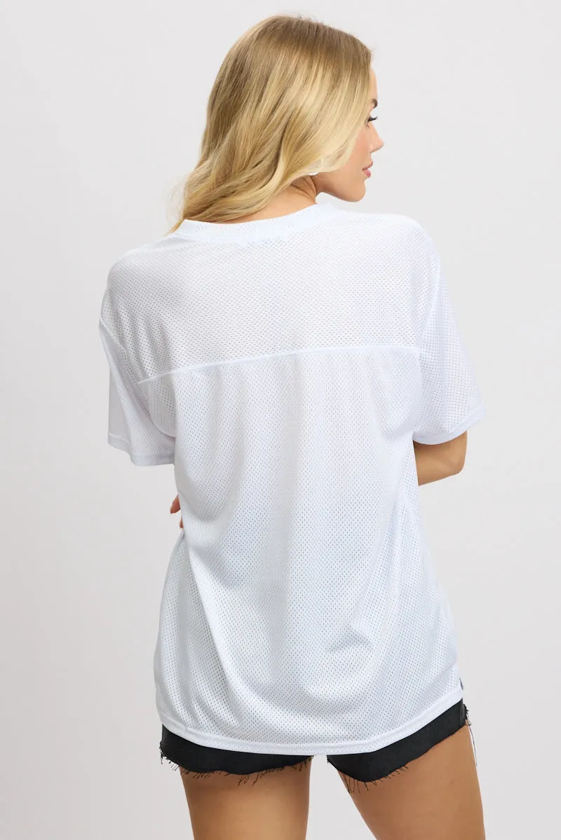 White Sport Tee Short Sleeve sold by Ally Fashion product image thumbnail 5
