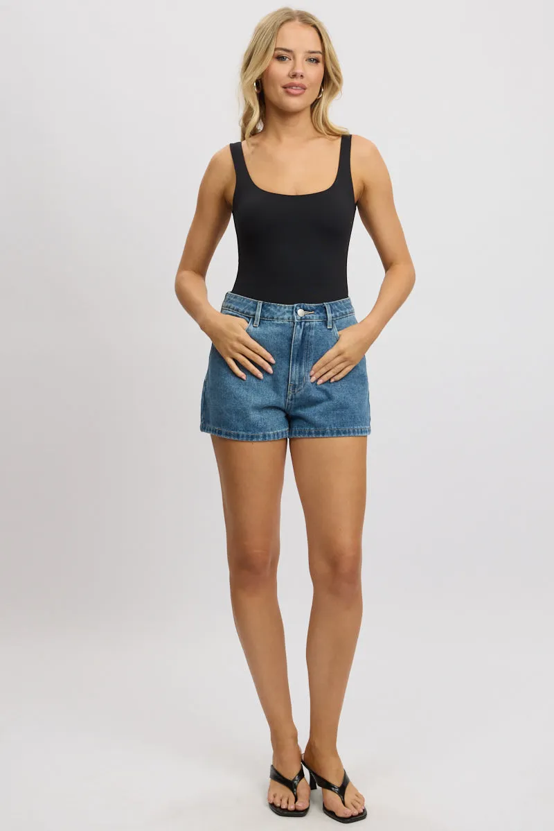 Denim Mini Relaxed Shorts High Rise sold by Ally Fashion product image thumbnail 3