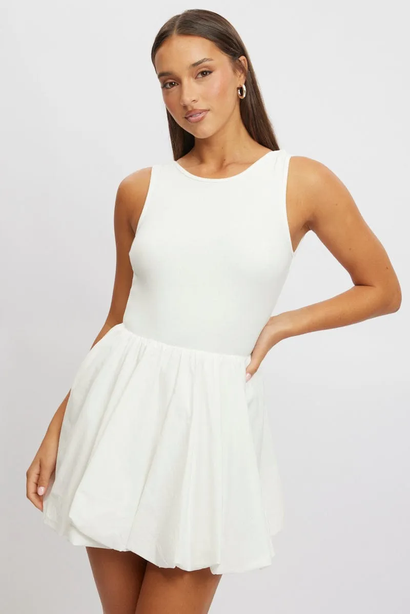 White Bubble Dress Mini sold by Ally Fashion product image thumbnail 3