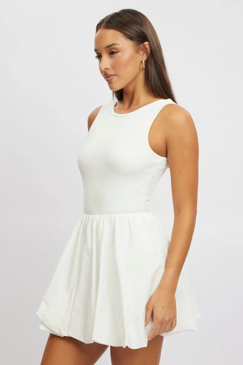 White Bubble Dress Mini sold by Ally Fashion product image thumbnail 4