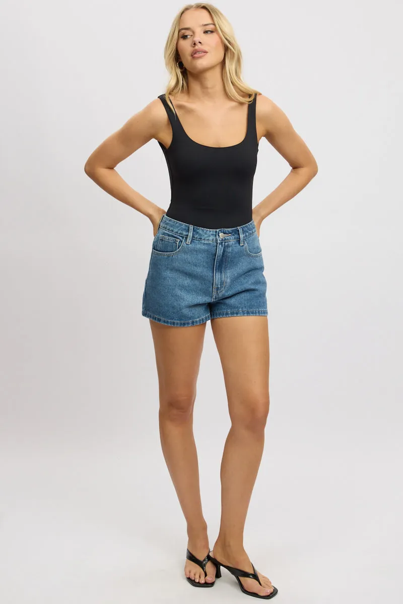 Black Bodysuit Sleeveless Scoop Neck sold by Ally Fashion product image thumbnail 2