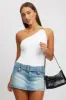 White Bodysuit One Shoulder Supersoft sold by Ally Fashion