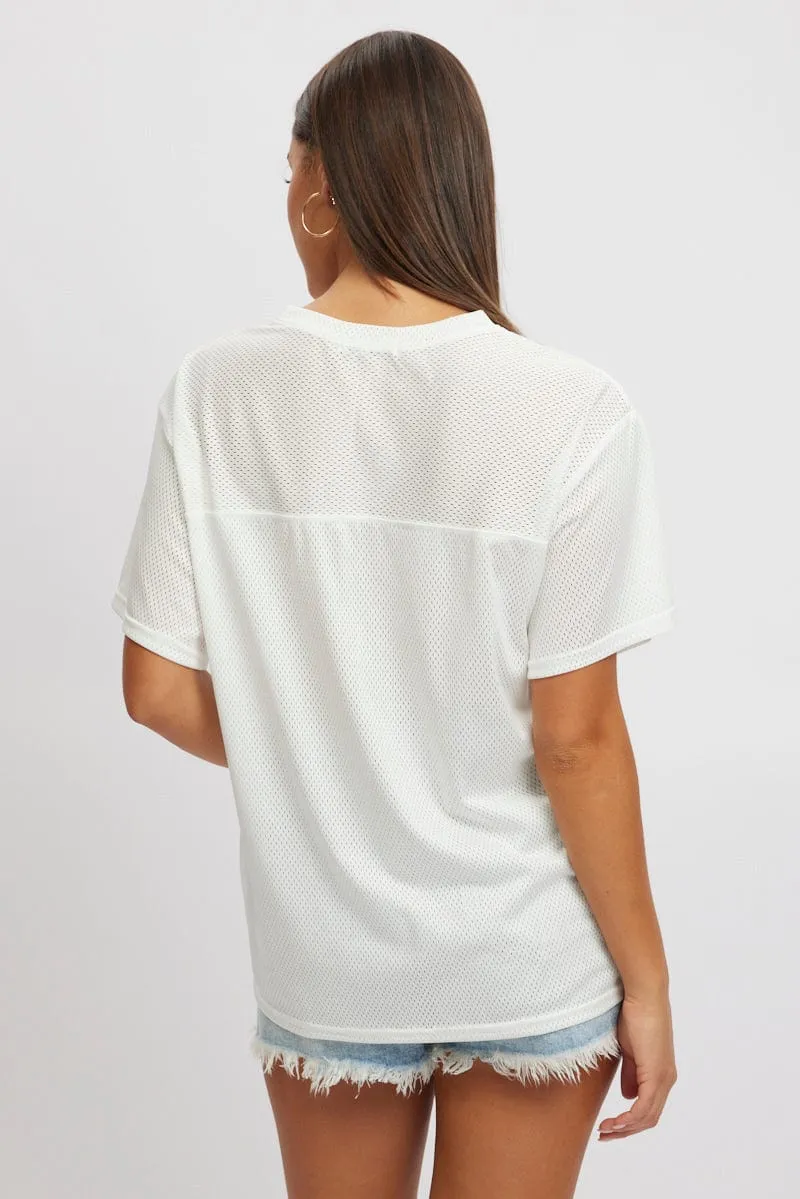 White Sport Tee Short Sleeve sold by Ally Fashion product image thumbnail 5