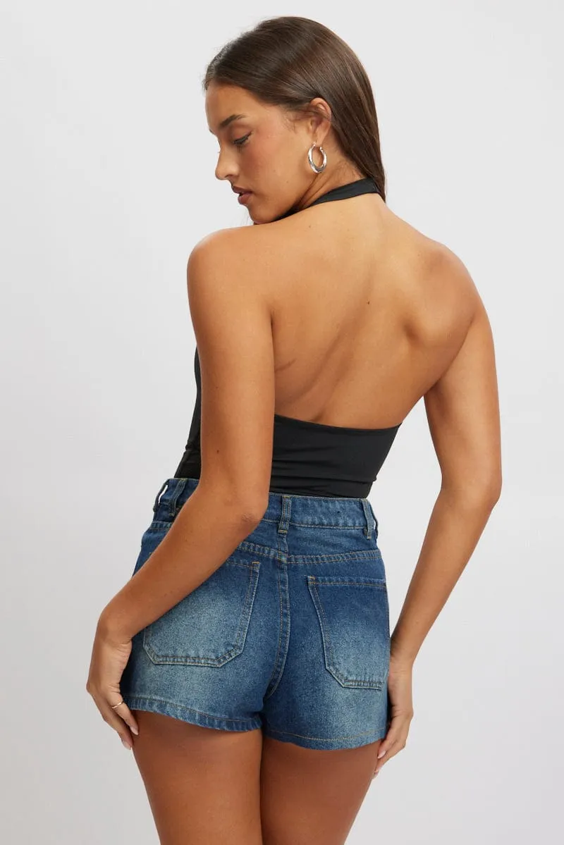 Black Halter Bodysuit Supersoft sold by Ally Fashion product image thumbnail 5