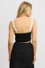 Black Crop Top Sleeveless Shirred Back sold by Ally Fashion
