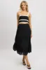Black Crop Top Sleeveless Shirred Back sold by Ally Fashion