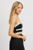 Black Crop Top Sleeveless Shirred Back sold by Ally Fashion