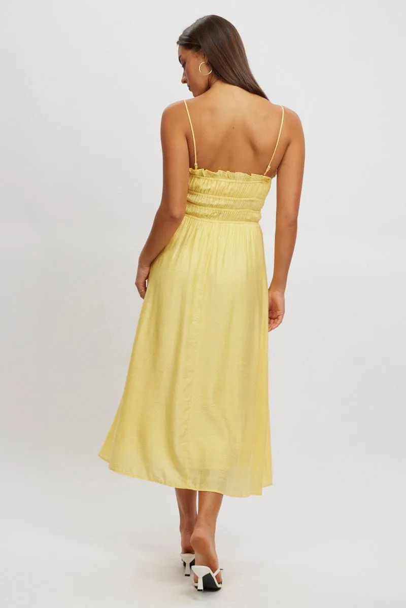 Yellow Midi Dress Ribbon Detail Strappy sold by Ally Fashion product image thumbnail 5
