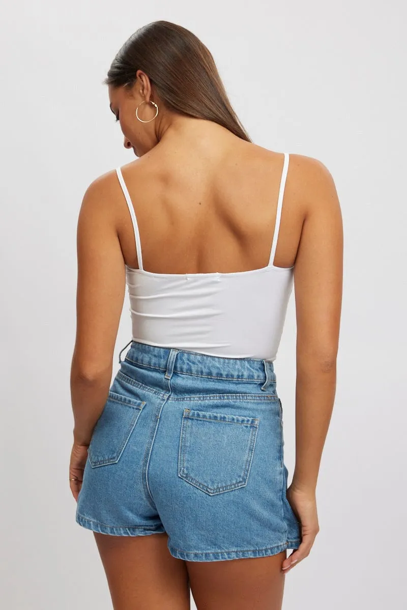 White Singlet Sleeveless Bow Detail sold by Ally Fashion product image thumbnail 5