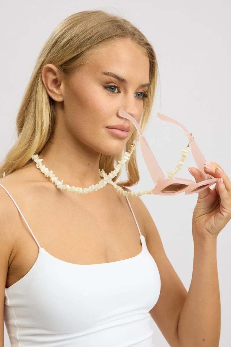 White Sunglass Chain sold by Ally Fashion