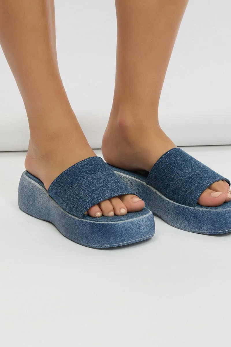 Denim Chunky Mule Sandals sold by Ally Fashion product image thumbnail 2