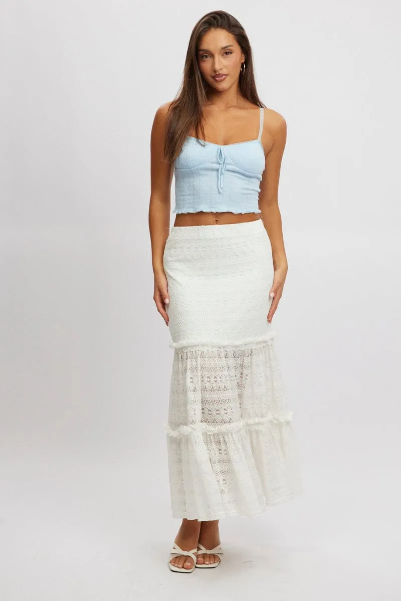 Blue Singlet Top Textured sold by Ally Fashion product image thumbnail 2