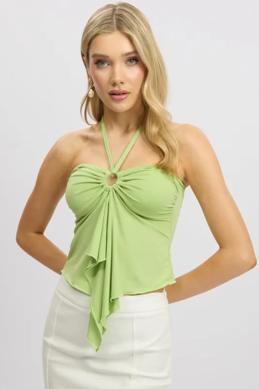 Green Halter Top Sleeveless sold by Ally Fashion