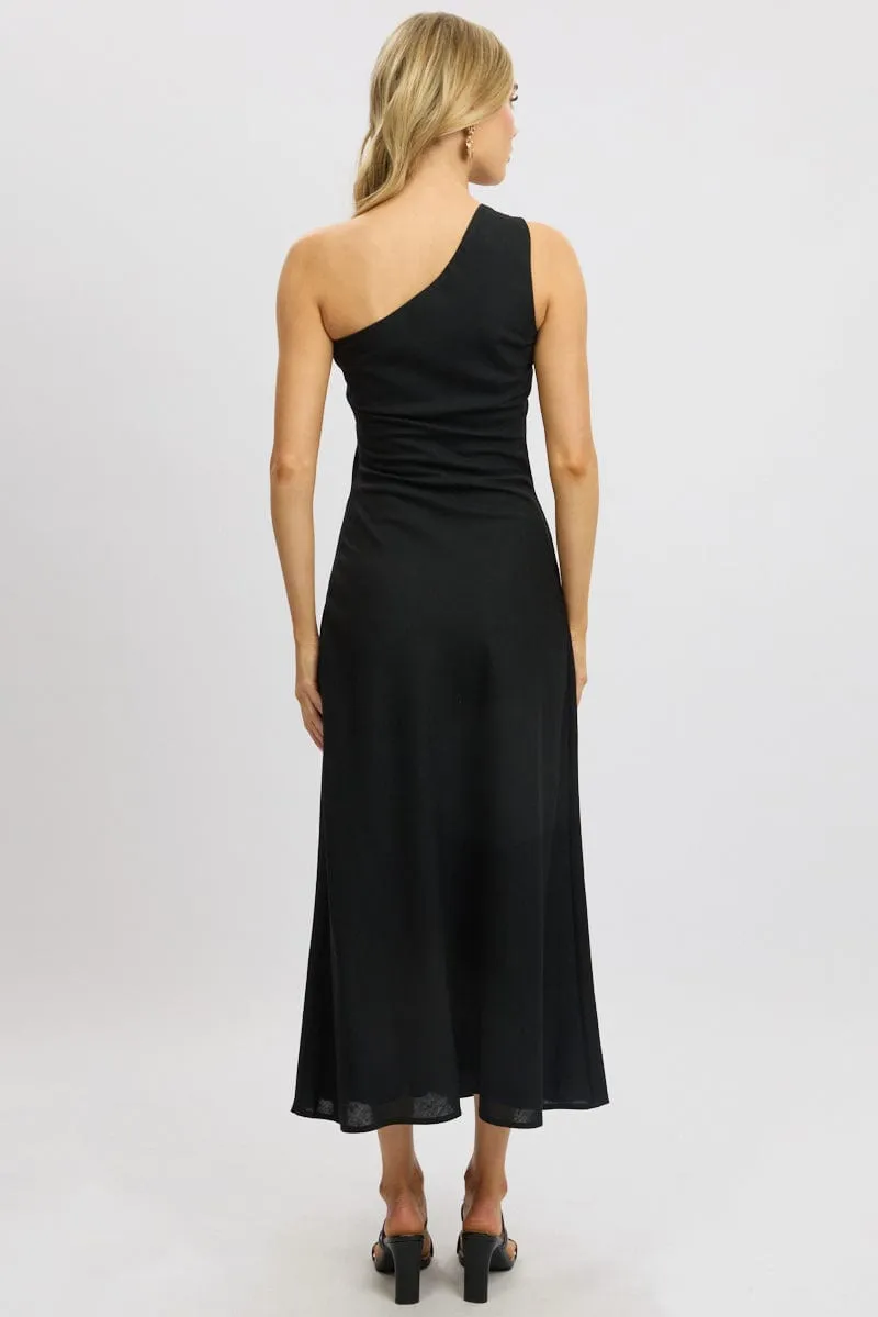Black One Shoulder Maxi Dress sold by Ally Fashion product image thumbnail 5