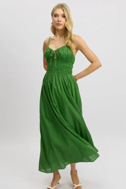 Green Maxi Dress Strappy sold by Ally Fashion