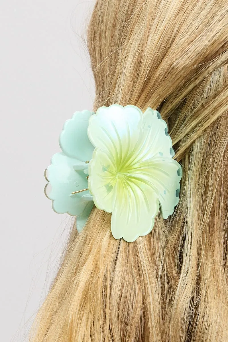 Blue Flower Claw Clip sold by Ally Fashion product image thumbnail 2
