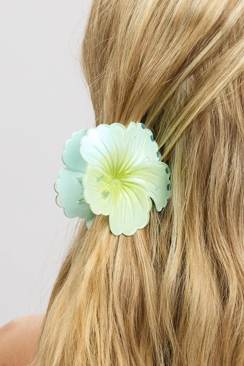 Blue Flower Claw Clip sold by Ally Fashion