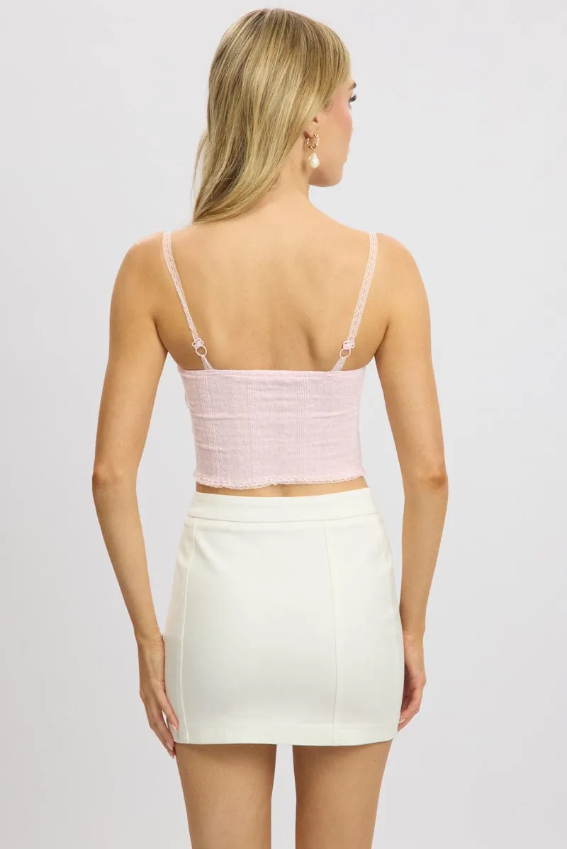 Pink Singlet Top Textured sold by Ally Fashion product image thumbnail 5