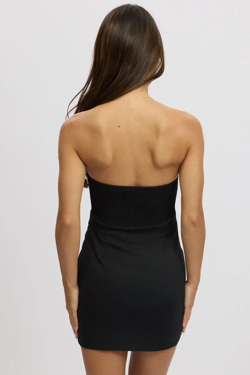 Black Strapless Dress Lace Trim sold by Ally Fashion product image thumbnail 5