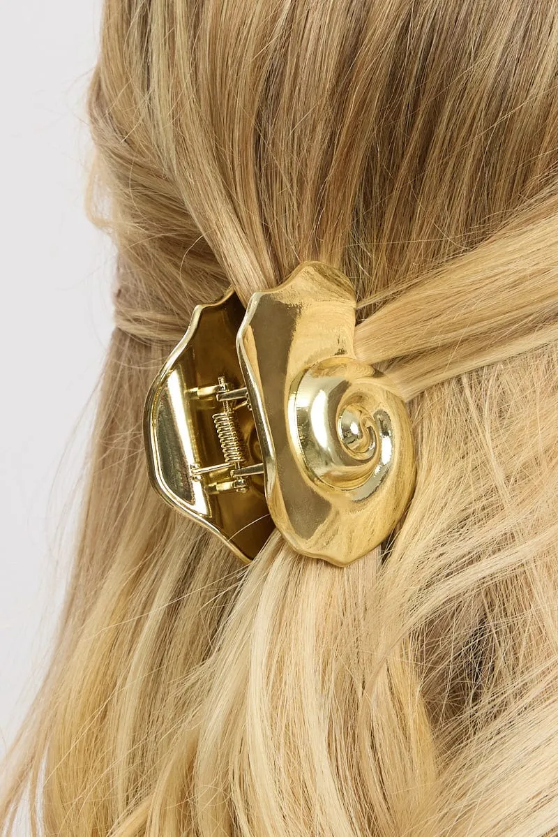 Gold Spiral Claw Clip sold by Ally Fashion product image thumbnail 2