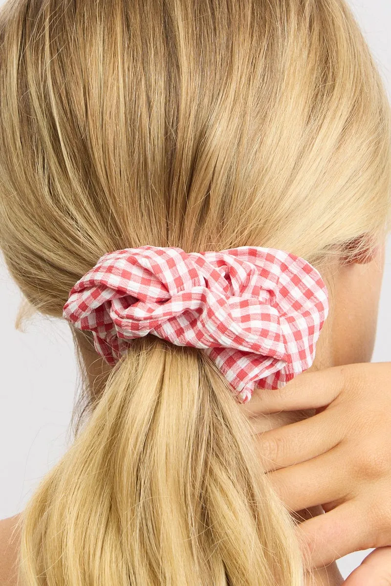Multi Check 3 Pack Gingham Scrunchies sold by Ally Fashion product image thumbnail 2