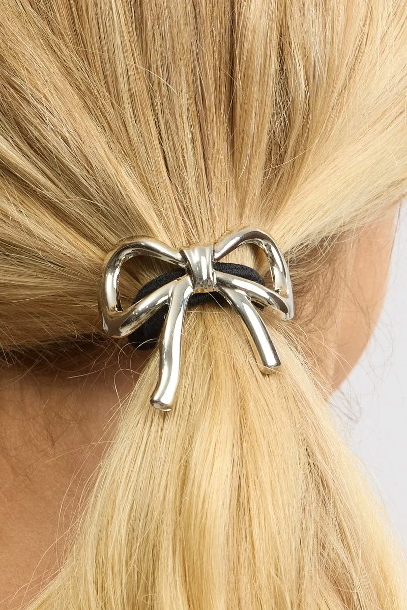 Silver Bow Detail Hair Tie sold by Ally Fashion product image thumbnail 2