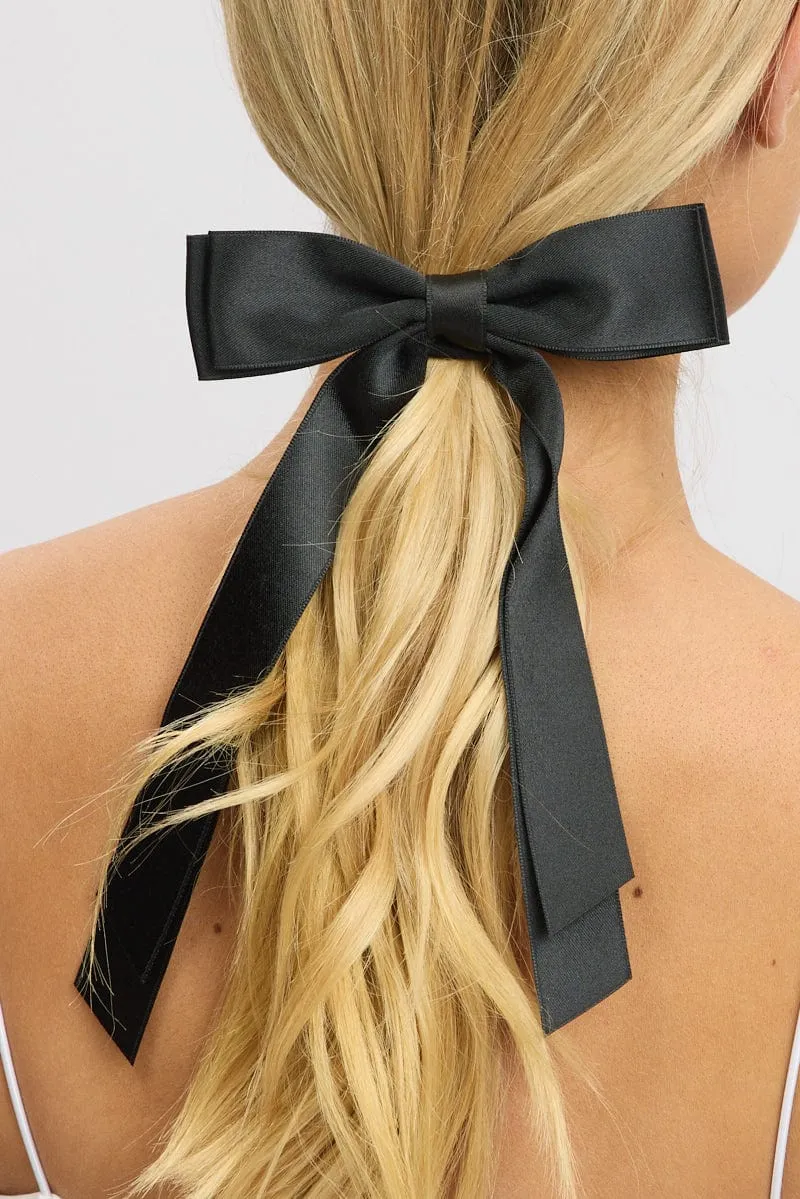 Black Bow Hair Ties sold by Ally Fashion product image thumbnail 2
