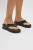 Black Toe Post Wedge Sandals sold by Ally Fashion