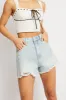 Denim Short High Rise Ripped sold by Ally Fashion
