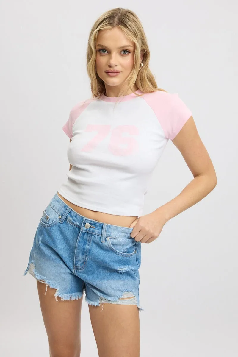 Denim Relaxed Short High Rise sold by Ally Fashion