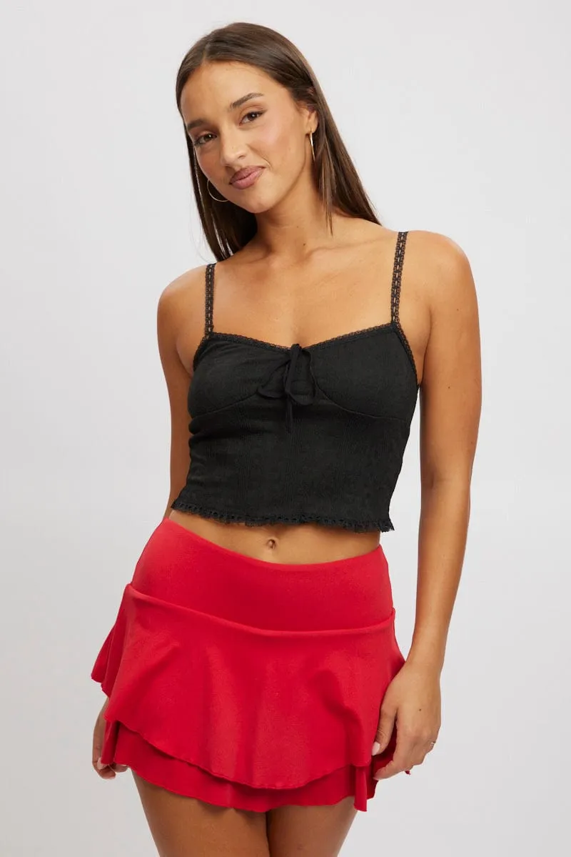 Black Singlet Top Textured sold by Ally Fashion product image thumbnail 3