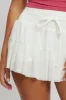 White Flare Skort Skirt High Rise Mini Mesh Tiered sold by Ally Fashion
