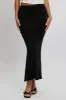 Black Maxi Skirt Elastic Waist Modal Blend Lined sold by Ally Fashion