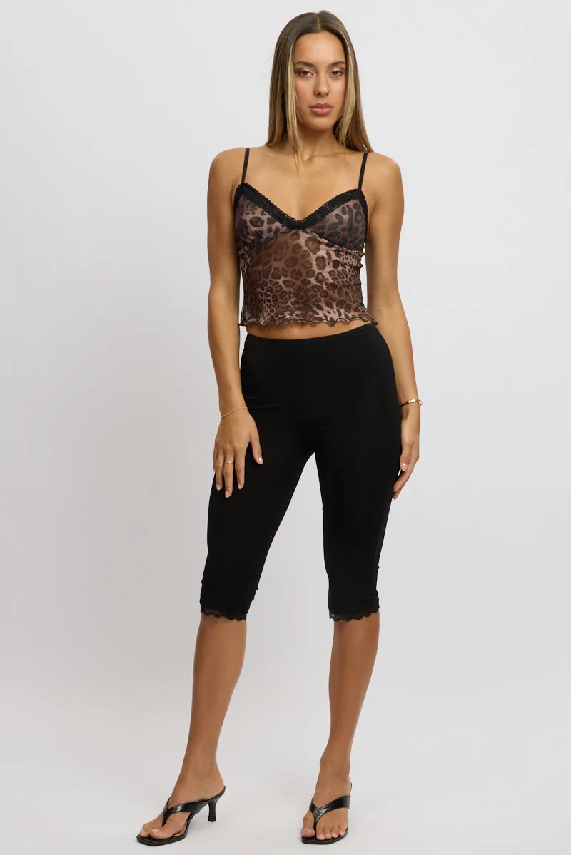 Black Capri Pants Lace Trim sold by Ally Fashion product image thumbnail 3