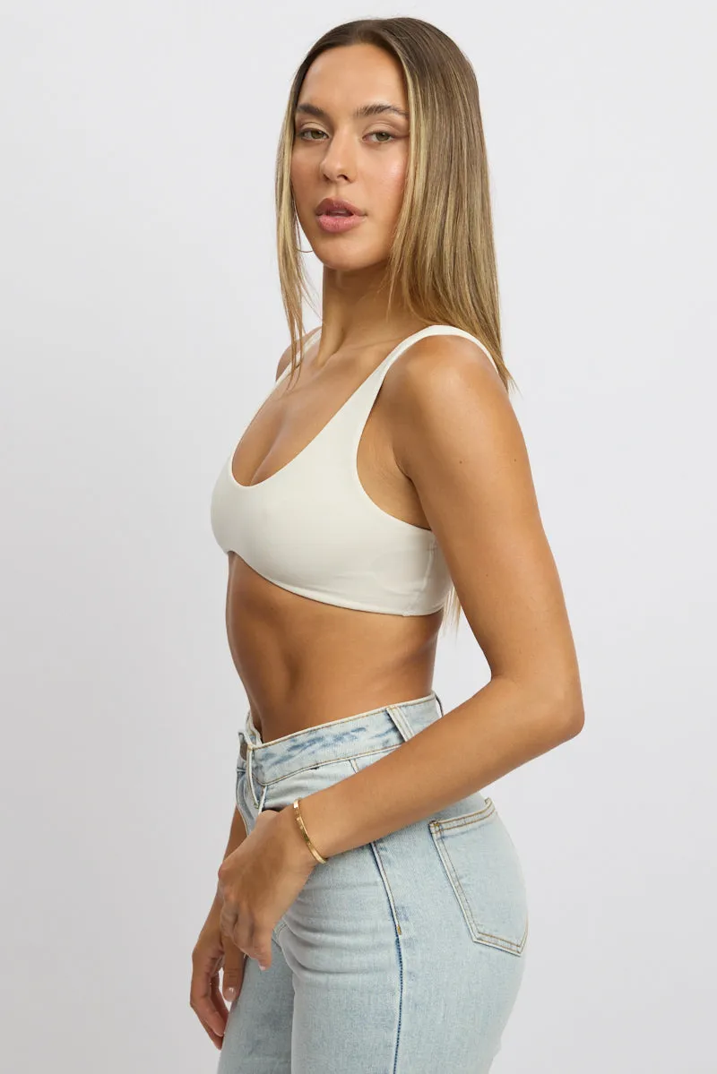 White Bralette Seamless Cropped sold by Ally Fashion product image thumbnail 3