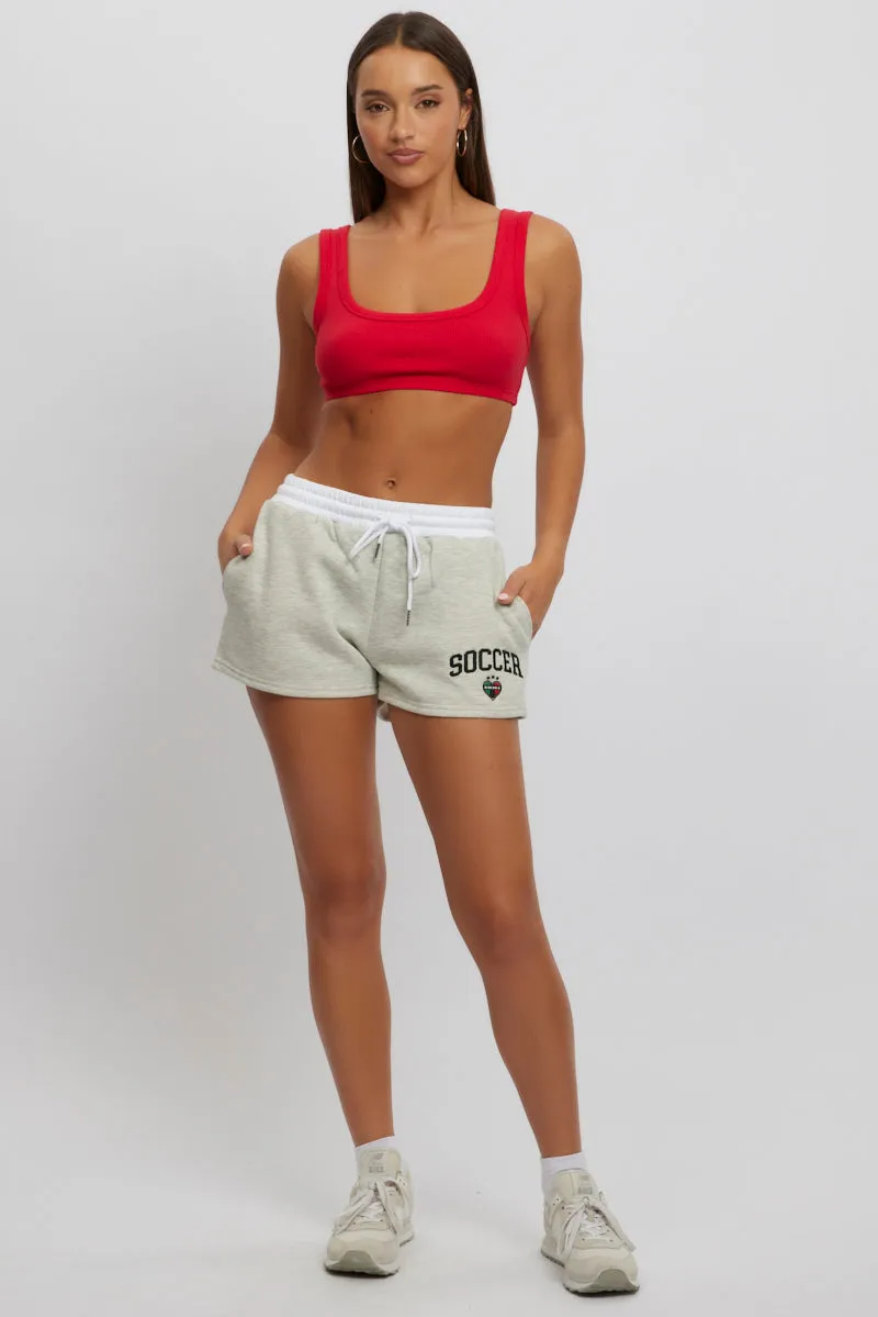 Red Bralette Rib Jersey sold by Ally Fashion product image thumbnail 2