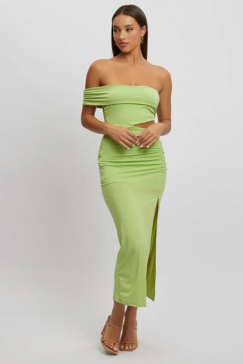 Green Bodycon Dress One Shoulder Maxi sold by Ally Fashion