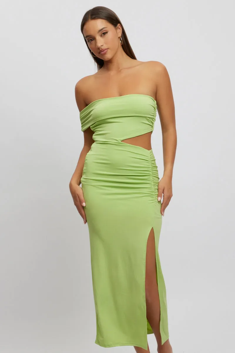 Green Bodycon Dress One Shoulder Maxi sold by Ally Fashion product image thumbnail 2