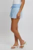 Blue Flare Skort Skirt High Rise Mini Mesh Tiered sold by Ally Fashion