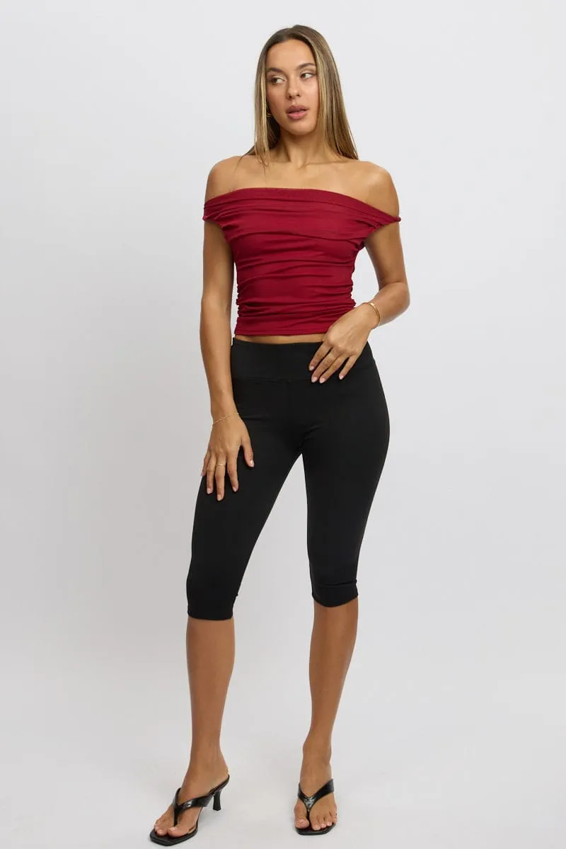 Red Off Shoulder Top Mesh sold by Ally Fashion product image thumbnail 2