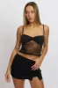 Black Singlet Top Twist Front sold by Ally Fashion