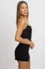 Black Cami Top Cowl Neck Metallic sold by Ally Fashion