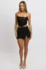 Black Cami Top Cowl Neck Metallic sold by Ally Fashion