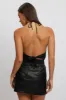 Black Cami Top Sleeveless Cowl Neck Satin Jacquard sold by Ally Fashion