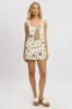 Beige Abstract Open Front Top Sleeveless Linen Blend sold by Ally Fashion